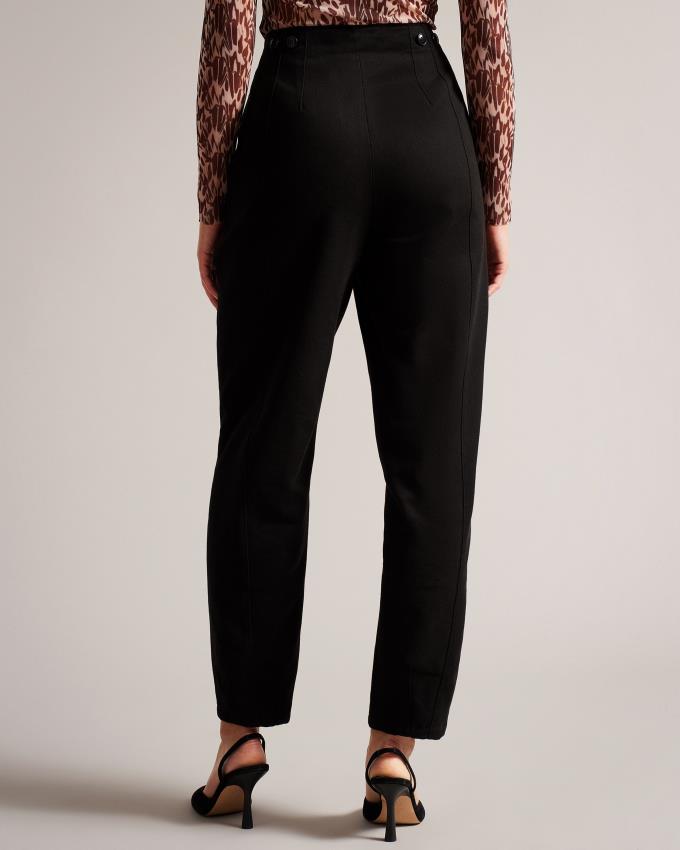 Pantalon Ted Baker Barrel With Pin Tuck Detail Noir Femme | EJO-46967958